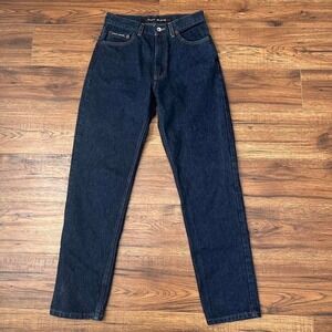 Vintage DKNY Denim Jeans Dark Wash Straight Leg High Waist Women 8 Made in USA